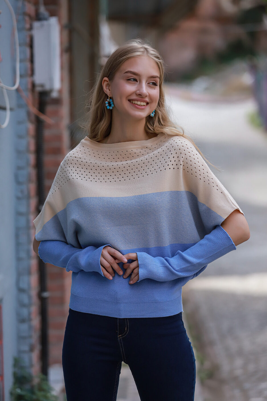 horizontal striped sweater women's