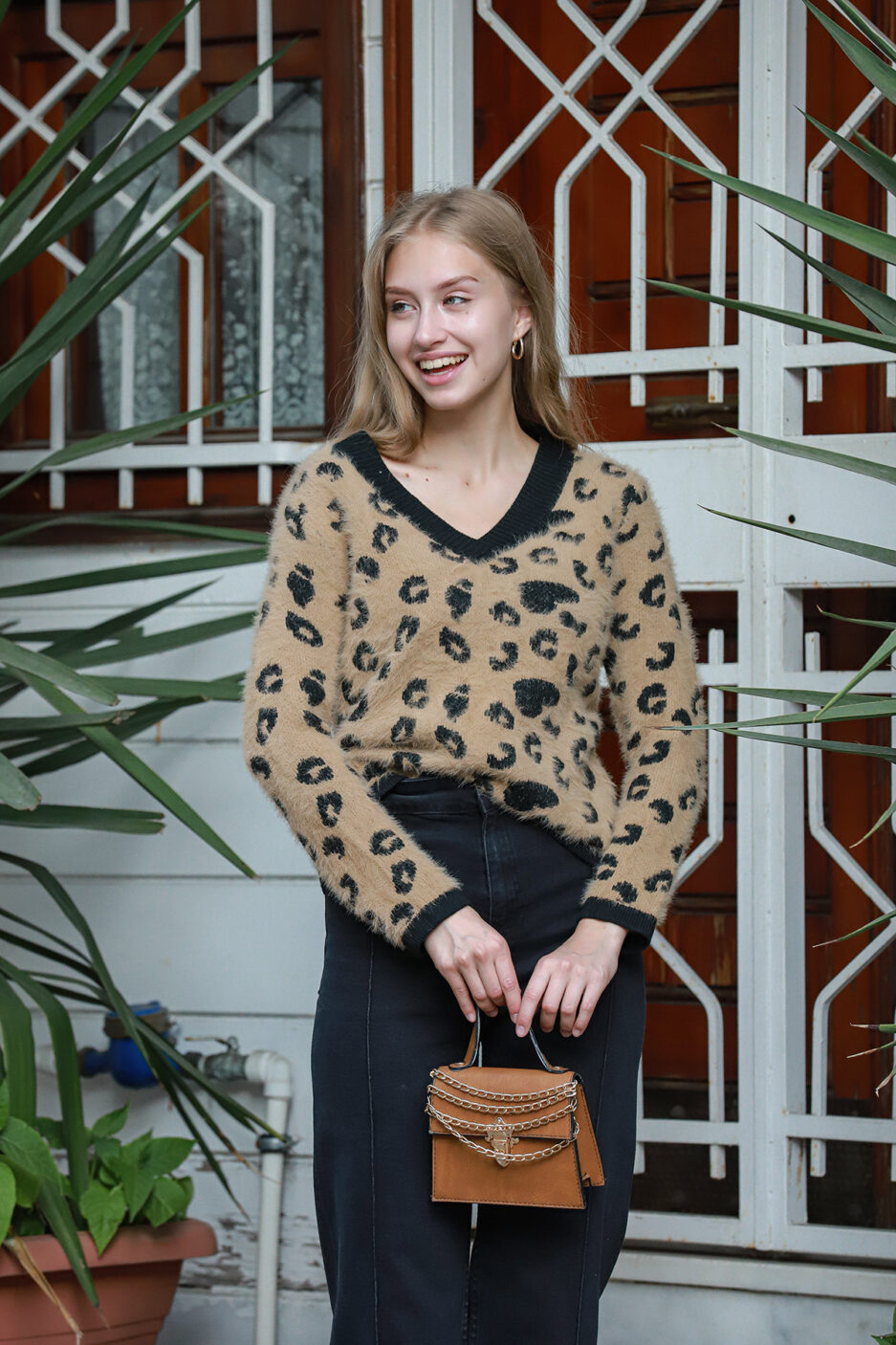 animal print sweater women's